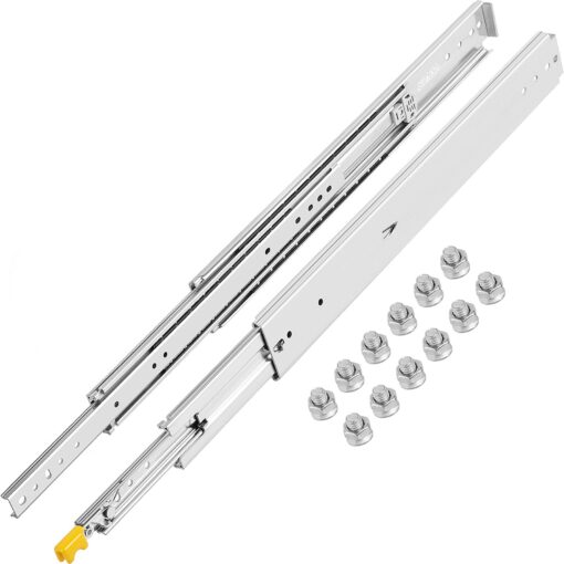 Heavy Duty Drawer Slides 227kg Ball Bearing 500mm Full Extension with Lock 1 Pair