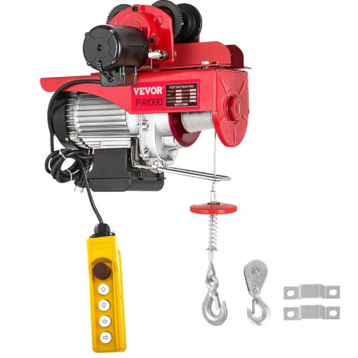 VEVOR Electric Wire Rope Hoist with Trolley Remote Control