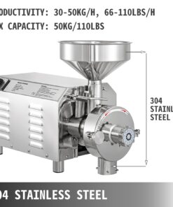 30-50kg/h Stainless Steel Commercial Grinding Machine for Dry Grain
