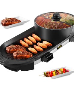 VEVOR 2-in-1 Electric BBQ Grill & Hot Pot with Divider