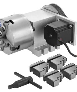 VEVOR CNC Rotary Axis with 100mm 4-Jaw Chuck & Tailstock