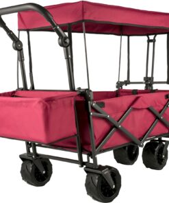 VEVOR Collapsible Folding Wagon Cart with Removable Canopy