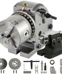 VEVOR 100mm Semi-Universal Dividing Head Set with 3-Jaw Chuck