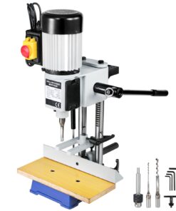 750W Hollow Chisel Mortising Machine with Chisel Bit Set for Woodworking