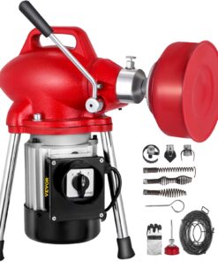 VEVOR 250W Electric Drain Cleaner with 6 Cutters & 3 Spirals