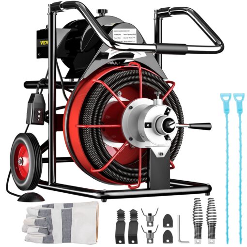 VEVOR 15m x 13mm Electric Drain Cleaner Machine