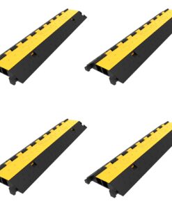 VEVOR 4-Pack Heavy-Duty Rubber Cable Protector Ramp