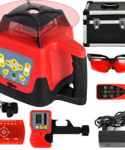 VEVOR 360° Rotating Self-Leveling Red Laser Level with Receiver & Remote