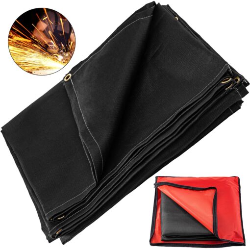 VEVOR Fire Retardant Welding Blanket 3 x 3 m Heavy Duty Fiberglass Protection from Sparks Splatters