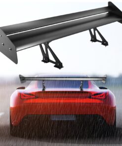 VEVOR Universal GT Wing Spoiler 135 cm Lightweight Aluminum Adjustable Double Deck Racing Trunk Spoiler Black