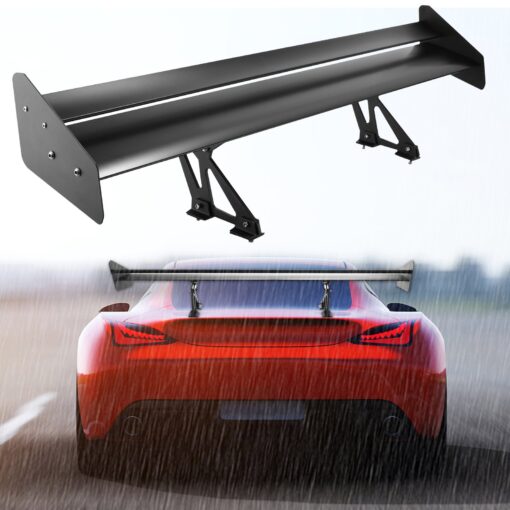 VEVOR Universal GT Wing Spoiler 135 cm Lightweight Aluminum Adjustable Double Deck Racing Trunk Spoiler Black