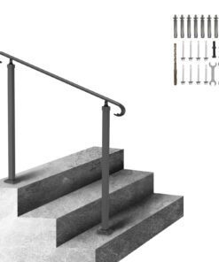 VEVOR Wrought Iron Handrail for 2-3 Steps