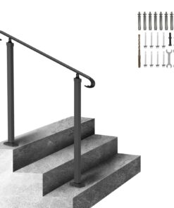 VEVOR Wrought Iron Handrail for 1-3 Steps