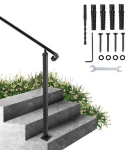 VEVOR 76.5 cm Wrought Iron Handrail for 2-3 Steps