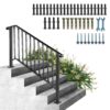 VEVOR Wrought Iron Handrail for 4 5 Steps