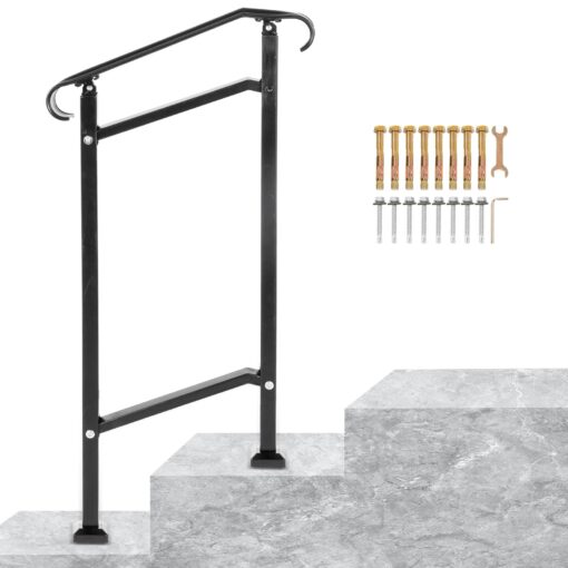 VEVOR Wrought Iron Handrail for 1 Step