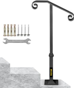 Перила с Одинарной Стойкой из Кованого Железа