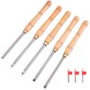 VEVOR 5 Piece Carbide Wood Turning Tool Set for Lathe