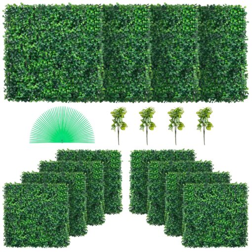 VEVOR Artificial Boxwood Hedge Panels 12pcs