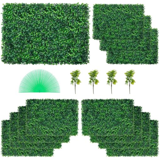 VEVOR 12pcs Artificial Boxwood Hedge Panels