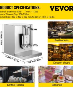 120W Stainless Steel Milkshake & Cocktail Mixer