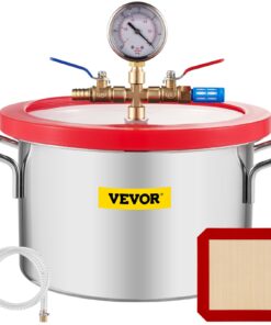 VEVOR 5.7L Vacuum Degassing Chamber with Glass Lid