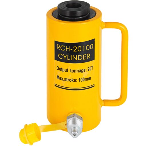 20T 100mm Hollow Plunger Hydraulic Cylinder Jack Heavy Duty Lifting Ram