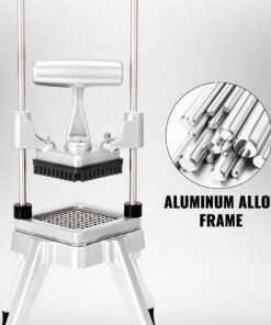 Stainless Steel Food Chopper with Handle & Non-Slip Feet for Potatoes