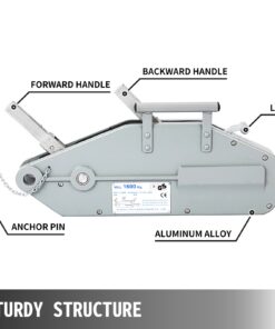 25m Steel Cable Hand Winch with Safety Lock