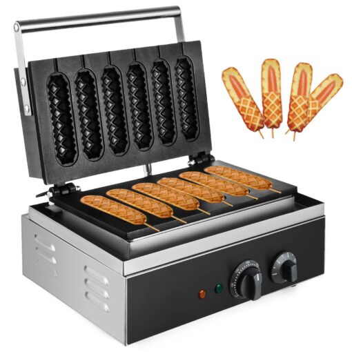 VEVOR Commercial Hot Dog Waffle Maker 1500W