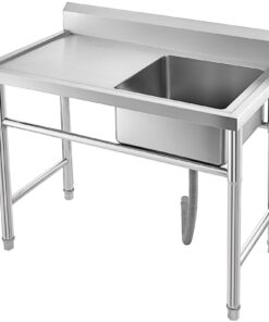 VEVOR Stainless Steel Utility Sink with Left Drain Board