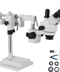 VEVOR 3.5X-90X Simul-Focal Trinocular Stereo Microscope with 360° Swivel