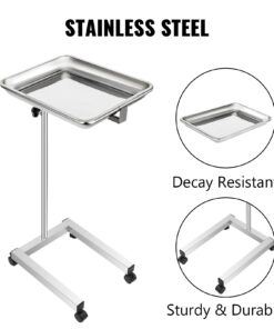 Mobile Instrument Tray with 5 Wheels