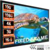 VEVOR 100 169 4K HD Projector Screen with Aluminum Frame