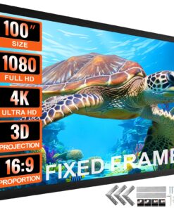 VEVOR 100'' 16:9 4K HD Projector Screen with Aluminum Frame