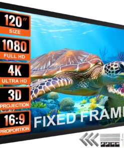 VEVOR 120-inch 16:9 4K HD Fixed Frame Projection Screen