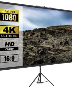 VEVOR 100'' 16:9 4K HD Tripod Projector Screen with Stand