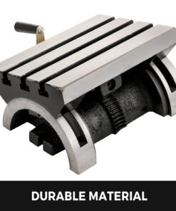 0-90° Adjustable Swivel Angle Plate with 3 T-Slots & Crank Handle