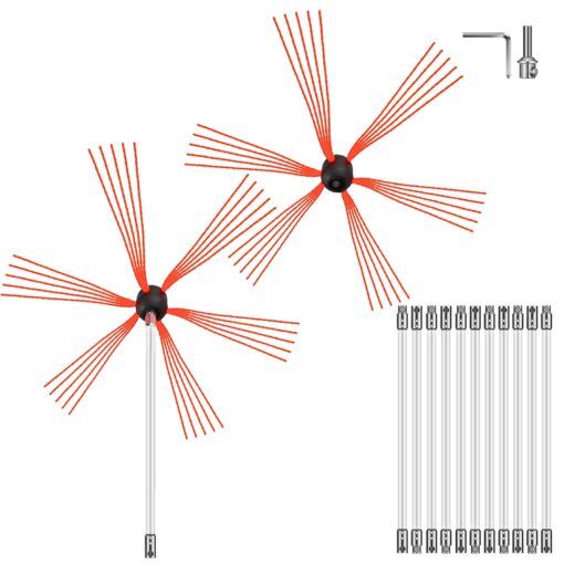 Chimney Sweep Kit with 12 Flexible Nylon Rods