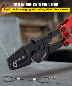 5-Cavity Wire Rope Crimping Tool for 1.5-5 mm Copper & Aluminum Sleeves