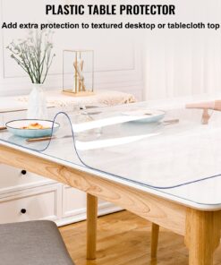 2mm Thick Waterproof & Heat-Resistant Table Cover for Dining & Office Tables