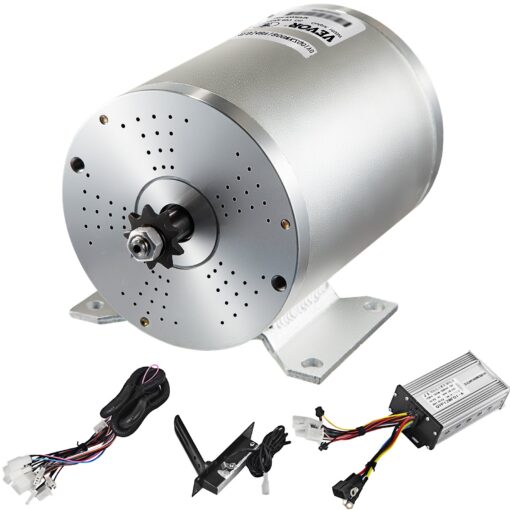 VEVOR 1800W 48V Brushless DC Motor Kit with Speed Controller Throttle Pedal for Electric Scooter