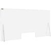 VEVOR Acrylic Sneeze Guard 60x120 cm with Transaction Window  Protective Shield for Counters