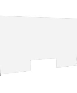 VEVOR Acrylic Sneeze Guard 60x120 cm with Transaction Window – Protective Shield for Counters