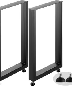 VEVOR Black Metal Table Legs Set of 2