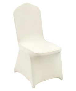 100pcs Ivory Spandex Folding Chair Covers – Stretchable