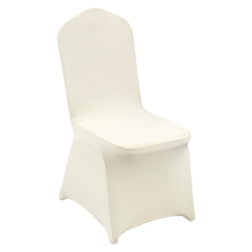100pcs Ivory Spandex Folding Chair Covers Stretchable