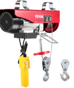 200kg Electric Hoist Winch with 12m Wire Rope & Remote Control for Lifting & Construction