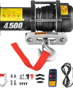 VEVOR Electric Winch 4700 lbs (2041 kg) Capacity with 42.6 ft (13 m) Synthetic Rope