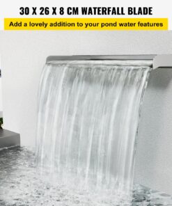 30cm (11.8in) Rectangular Spillway Pool Fountain with Connector & Accessories